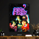 Pink Floyd Psychedelic Glitch Art Poster